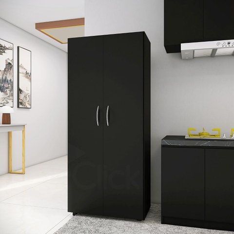 Armário Lavanderia Multiuso 2 Portas ClickForte Preto