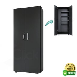 Armário Lavanderia Multiuso 2 Portas ClickForte Preto - 2