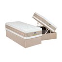 Ver imagem 1 de Conjunto Box Baú Solteiro: Colchão Molas Castor Pocket Silver Star Air Double + Base Crc Suede