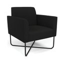 Ver imagem 1 de Poltrona Base X Industrial Preto Marisa Linho D03 - D'Rossi