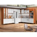 Ver imagem 2 de Jogo de Cozinha Modulada Luana em L de 388cmx285cm - Cimamomo/Branco Aramóveis