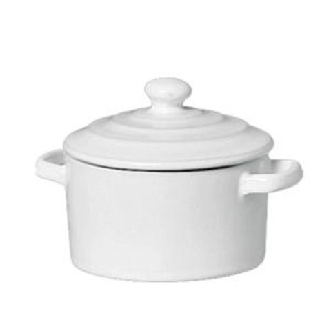 Kit 6 Mini Caçarolas Cerâmica Branca Esmaltada 250ml Moderna Panelinha para Festa Buffet Servir