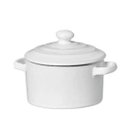 Ver imagem 1 de Kit 6 Mini Caçarolas Cerâmica Branca Esmaltada 250ml Moderna Panelinha para Festa Buffet Servir