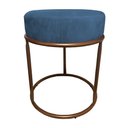 Ver imagem 2 de Puff Banqueta Decorativa Luxe Base de Ferro Cobre Remi Móveis