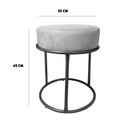 Ver imagem 4 de Puff Banqueta Decorativa Luxe Base de Ferro Cobre Remi Móveis