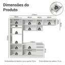 Ver imagem 7 de Armário de Cozinha Completa Glamy 9 Portas 3 Gavetas MDP 270cm Branco Madesa