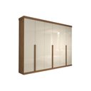 Ver imagem 1 de Guarda Roupa Casal 6 Portas e 6 Gavetas Guarapari Avelã/off White - Panan