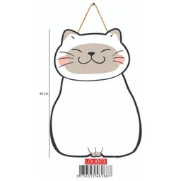 Brinquedo Lousa Animada Gato 40cm em Mdf com Caneta com Apagador +3 Anos Paper Toy - 2