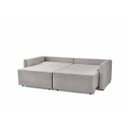 Ver imagem 3 de Sofa Cama 3 Lugares 2,00 m Pé de Madeira Los Angeles: Prata/Veludo