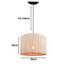 Luminária Pendente Paris Corda Sisal Natural Palha Moderna:preto - 4
