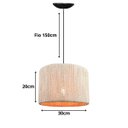 Ver imagem 4 de Luminária Pendente Paris Corda Sisal Natural Palha Moderna:preto
