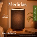 Ver imagem 4 de Cúpula de Abajur 15x15x15cm Tecido Algodão Soquete Nacional Ref 83
