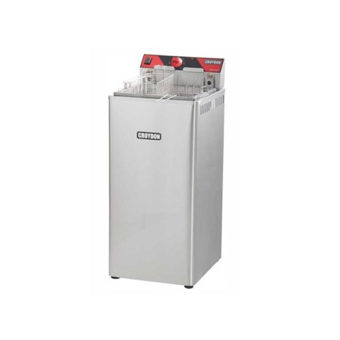 Fritadeira Elétrica Industrial 2 Cestos 15 Litros 8000w 220v Zona Fria Fz28 Croydon