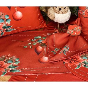 Kit Jogo Americano + Guardanapo Natal Pássaros Nsw 8 Peças
