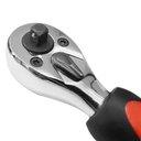 Ver imagem 2 de Catraca Soquete Tipo Toco com Encaixe Duplo 1/4"" e 1/2"" - 0DE - EDA Catraca Soquete Tipo Toco com