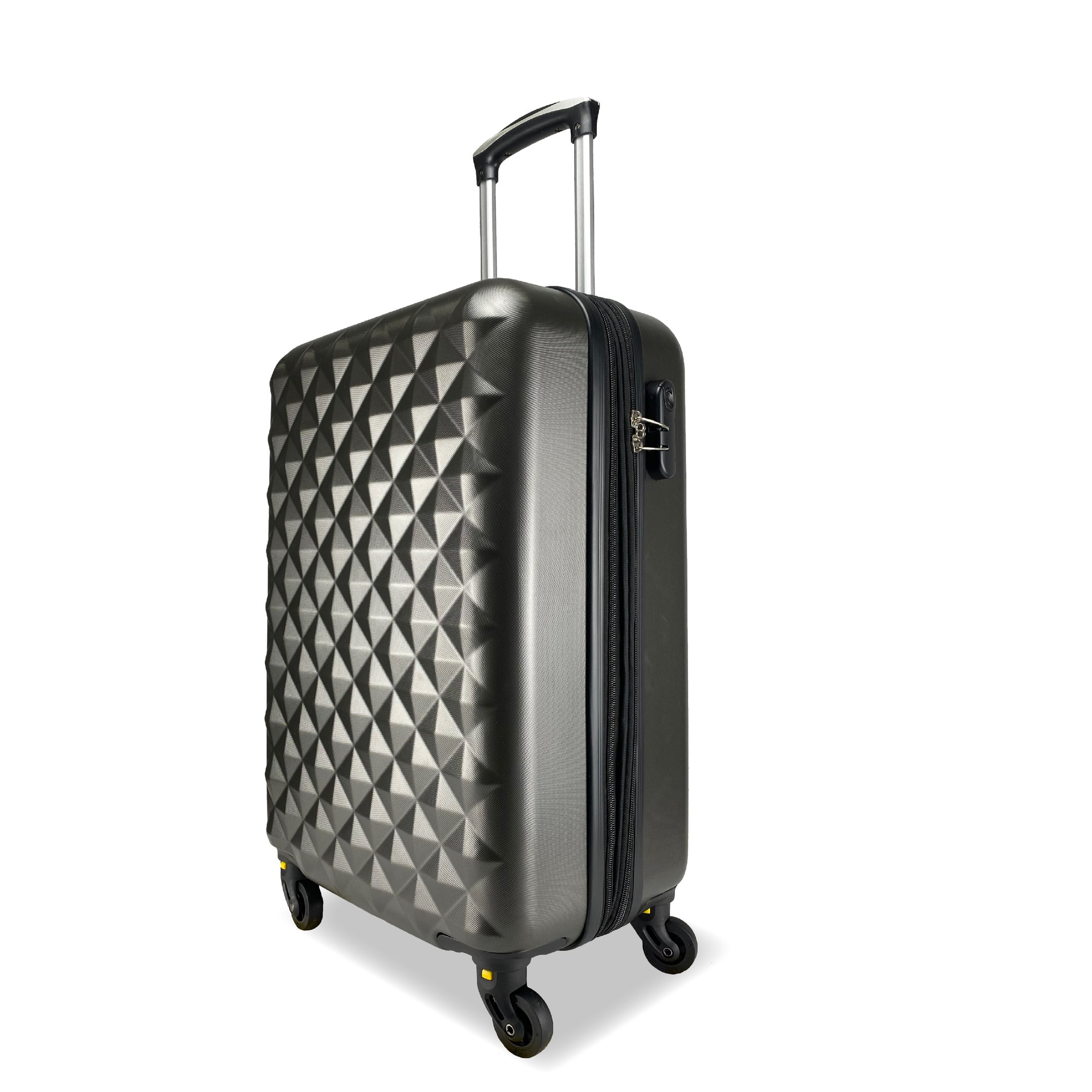 Mala de Viagem de Bordo Roda Giro 360 Grau Rígida Brasil 24x55x34cm Black Gray - 1