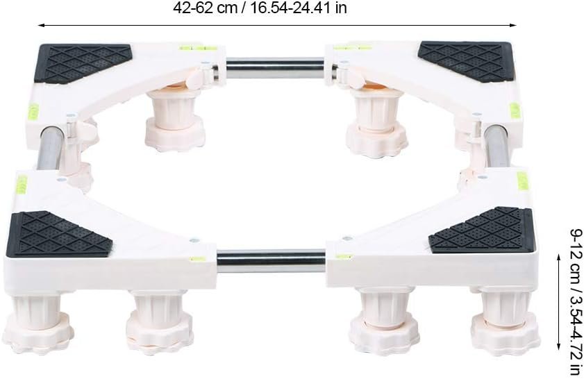 Suporte Móvel para Máquina de Lavar, Base Móvel para Secadora com Ajuste de Altura, Base Móvel Unive - 3