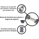 Ver imagem 5 de Suporte Móvel para Máquina de Lavar, Base Móvel para Secadora com Ajuste de Altura, Base Móvel Unive