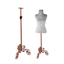 Busto Feminino Costureira com Pedestal Vintage – Forrado e Regulável - 1