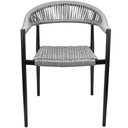 Ver imagem 2 de Kit 02 Cadeiras Decorativas Área Gourmet Base Preto Corda Náutica Nevada R01 Chumbo - Lyam Decor