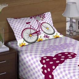 Kit Colcha Solteiro - Bicicleta - Raner 2 Peça - 2