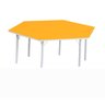 Sc 006 Mesa Sextavada Infantil Amarelo/branco Schoolcenter 00007 - 1