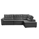 Ver imagem 3 de Sofá de Canto Retrátil e Reclinável com Molas Ld 3,40x2,00m Viviane Suede Cinza Cinza