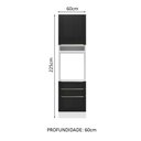 Ver imagem 3 de Torre Quente Madesa Lux 60 cm 1 Porta 3 Gavetas Branco/Preto