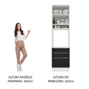 Ver imagem 7 de Torre Quente Madesa Lux 60 cm 1 Porta 3 Gavetas Branco/Preto