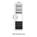 Ver imagem 4 de Torre Quente Madesa Lux 60 cm 1 Porta 3 Gavetas Branco/Preto