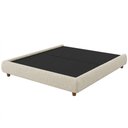 Ver imagem 1 de Cama Casal King Japonesa Pés Madeira 209cm Firenze Bouclé Off White - Nexta Casa