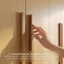 Ver imagem 5 de Guarda-Roupa Casal 6 Portas 6 Gavetas com Pés 100% MDF Órion Plus Marrom/Jequitiba
