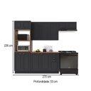 Ver imagem 4 de Cozinha Completa Bariloche 12 Portas 2 Gavetas com Tampo 100% MDF Chumbo - Indékes
