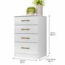 Ver imagem 3 de Comoda 4 Gavetas Paris MDF Moderno para Quarto Organizador Multiuso