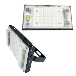 Refletor Led Modular Preto 50w Branco Frio
