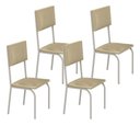 Ver imagem 1 de Kit 4 Cadeiras Ana Corino Creme Tubo Champanhe