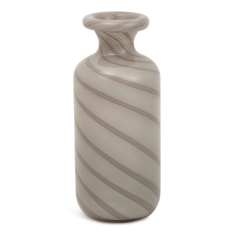 Vaso em Vidro Cor Cinza Mesclado Tam G