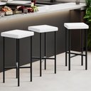 Ver imagem 2 de Kit 02 Banquetas Alta Bar Cozinha Sala de Jantar Preto Stella L02 Facto Branco - Lyam Decor