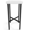 Ver imagem 6 de Kit 02 Banquetas Alta Bar Cozinha Sala de Jantar Preto Stella L02 Facto Branco - Lyam Decor