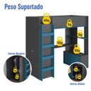 Ver imagem 6 de Cama Multifuncional com Armário e Escrivaninha Bi030 Linha Infanto Completa Móveis