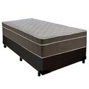 Ver imagem 1 de Cama Box Suede Solteiro + Colchão Sereneprime Molas Ensacadas 88x188x65 Preto