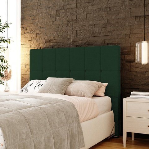 Cabeceira Casal 140cm Bouclê Estofada Design Moderno para Quarto Linea