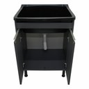 Ver imagem 6 de Tanque de Lavanderia Gabinete 100% Mdf com Sifão e Válvula Cor:pretocinza