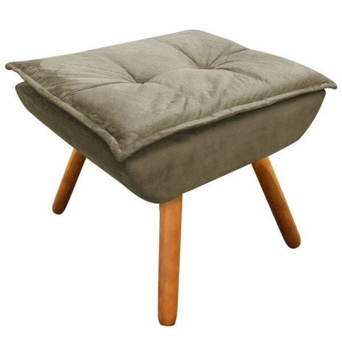 Puff Decorativo Opala Suede Marrom Rato