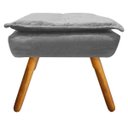 Ver imagem 3 de Puff Decorativo Opala Suede Cinza