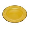 Prato Sobremesa Porcelana Drops Amarelo 20cm - 2