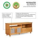 Ver imagem 2 de Rack para Sala Tv 65 Polegadas Madeira Maciça Rústica Cadman Imbuia - Atraente Móveis