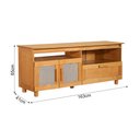 Ver imagem 5 de Rack para Sala Tv 65 Polegadas Madeira Maciça Rústica Cadman Imbuia - Atraente Móveis