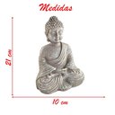 Ver imagem 2 de Escultura Decorativa Buda Meditando Ornamentação Zen Resina 21cm
