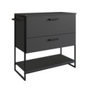 Ver imagem 4 de Gabinete Armário Banheiro 80cm Estilo Industrial L1028 Lacasamia